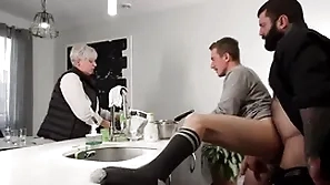 Guy barebacked by stepdad in front of his adult
