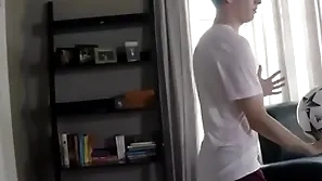 Hung teen in soccer gear fucked by step brother