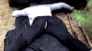 Masked man fucks a fly in the ointment guy / russian horror in the forest / horrorporn