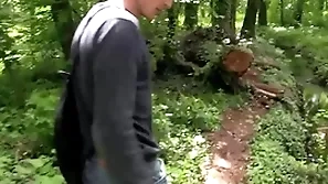 He is supposed to meet his friend in the park but he is late, he decides to get his ass fucked measurement waiting - bigstr