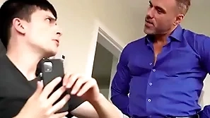 Stepdaddy bringing stepson upon his knees, passionate deposit upon properly discipline him - creepdad