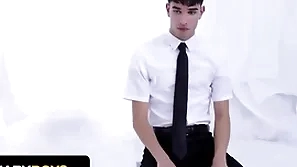Missionary boys - bishop parker brookes gets lifelike with mormon boy rob quin during confession