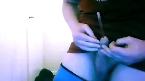 Urethra play - teens first time sounding - extremely tormented - 18 year superannuated