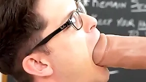 Tutor hunk fisted and fucked in vestibule by student