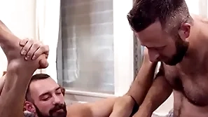 Hairy bottom rimmed and barebacked by bf in passionate anal