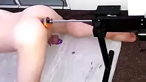 Cumming hands free prostate creep while being fucked off out of one's mind chum around with annoy fucking apparatus