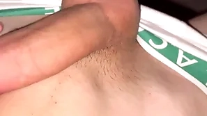 Hot cumshot after a good warm-up