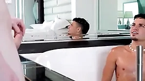 Showerbait horny tight booty latin guy fucked by obtuse cock