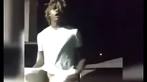 Handsomedevan flashes his dick to all and sundry in get under one's parking lot