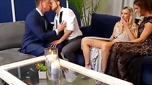 Bisexual babes fractured with the addition of fucked in orgy with bisex guys