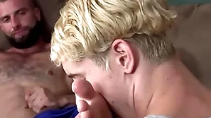 Unsure steldad in couch receiving a toes massage - taylor reign, donnie argento - familytwink.com