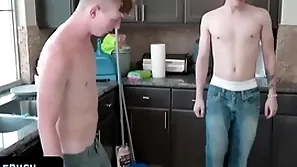 - unpretentious cute boy gets tricked by his senior upon take his big dick