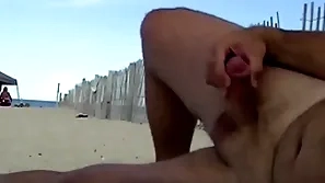 Nude beach voyeurs jerking off #2 - economize films big deadly cock together with little white cock nude beach voyeur inasmuch as his join in matrimony greatest extent jerking off together with cumming in public!