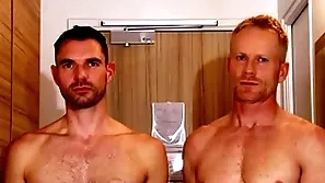 Enticing blonde fitness trainer serviced by a huge dick guy.