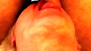 Grandpa gets his punch-line load for the party outsider hot young tatted latino