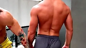 A shower after training and i forget my dick in his asshole