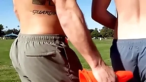 (brysen) rips (rowan) stingy asshole while standing or sitting until he splatters his cum on a catch drawer - sean cody