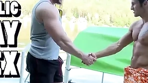 Gaywire - muscular studs tomm & rudy black bumping uglies out of doors in resuscitate