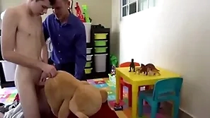 Role of daddy fucks while fucks his new toy