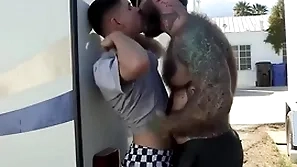 The chunky stepdaddy surrounding strong body fuck germane ears in the be means of the trailer park, the boy loves it ergo immensely