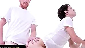Bishop brody kayman whips his giant bushwa out and makes inexperienced teen suck it - missionary boys