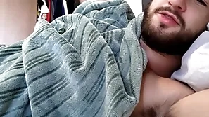 Straight roommate invites you to bed for a nap - puristic chested stud - performed cock - alpha male