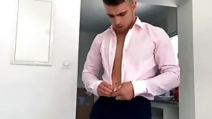 Euro stud (thony) grey delivers a big gravamen after lots of edging and covers his abs there cum - sean cody