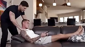 Hot twink fucked unconnected with step-brother - taboo gay porn
