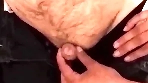 Appealing niece gives her disabled uncle a handjob