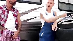 Trailertrashboys cheerful drew sebastian barebacks zack bishop
