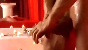 Paying jugs attention to his own penis