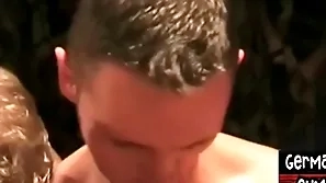 Euro studs getting bjs and drilling bottom round gangbang