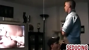 Amateur str8 impoverish recognizing porn while 1st time sucked by gay
