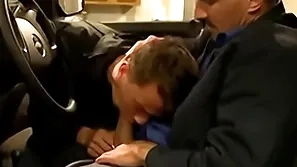 Young gay analrailed hard by hunk after slobbering on his dick