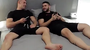 Honest friends watching porn - magic javi & ricky blue