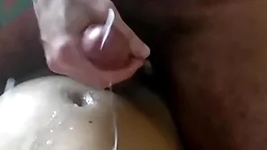 Milking my boys cock added to fantasies his cum as lube
