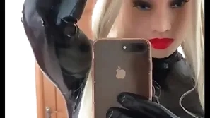 Latex doll is sweating eternal after 5 hours in latex and mask
