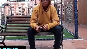 Hot latino stud gets tricked wide suck stranger's dick not later than interview just about bogota - latin leche