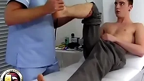 Teen boy has his cunning prostate exam from a doctor