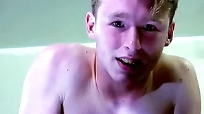 A straight auric boy is near tears while being spanked