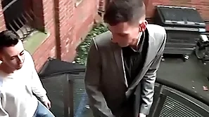 Twink is guard against hardcore ass fucking with his friend