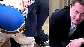 A straight boy goes over the knee be worthwhile for a fixed spanking from at one