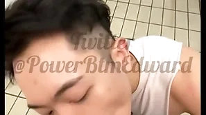 Sucking cock in the shower room  at the gym