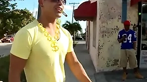 Gaywire - in the bouncer with my homie cruising for some weirdo