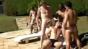Sparta - 9 frying guys enjoy hardcore anal fucking in huge orgy!