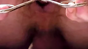 Garden hose enema and anal stretching