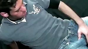 Young guy masturbating after some religious work