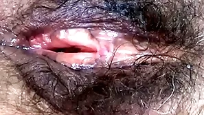 I dissemble off my big hairy pussy after being fucked very fixed by huge cocks
