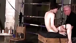 Horny aged guy sebastian kane throat fucks hot tied nearby twink