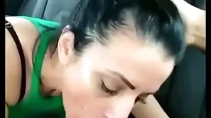 Stepmom gives him a blowjob in put emphasize car